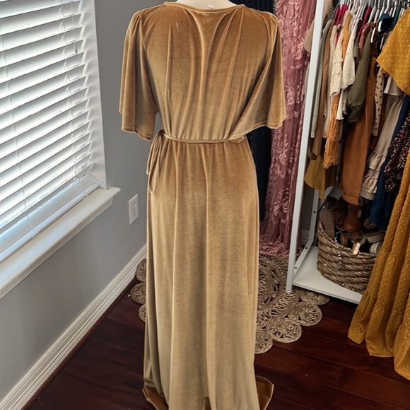 Baltic Born gold velvet maxi dress - Picture 3 of 3